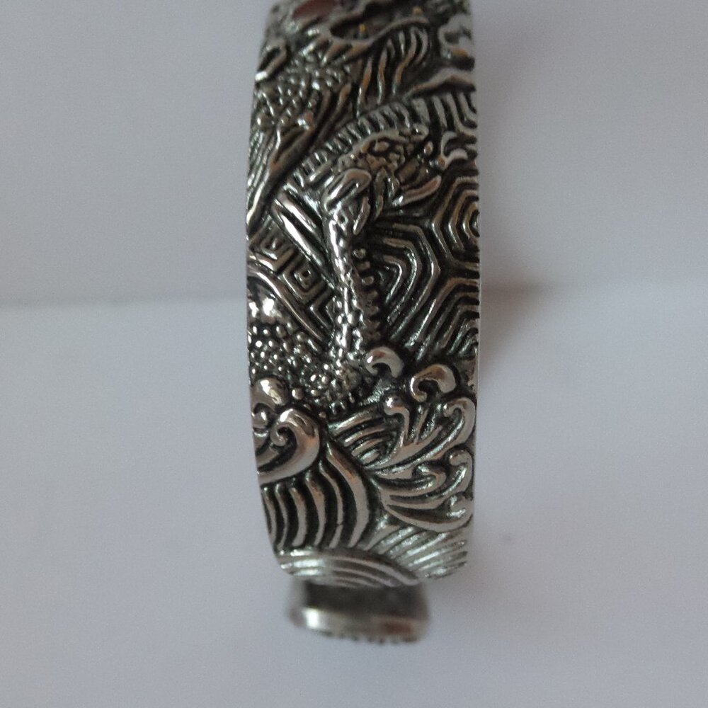 Buddha Power Sterling Silver cuff bracelet - Picture 5 of 15